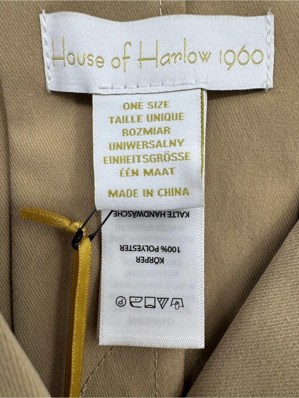 House of Harlow 1960 Cropped Cape Trench Jacket One Size Beige Minimalist Modern - Picture 3 of 13